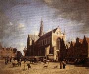 Gerrit Bakhuizen Great Market in Haarlem oil painting artist